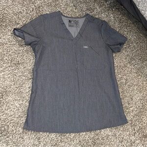 TWO Figs Graphite Catarina One-Pocket scrub top XS ( Set of TWO )